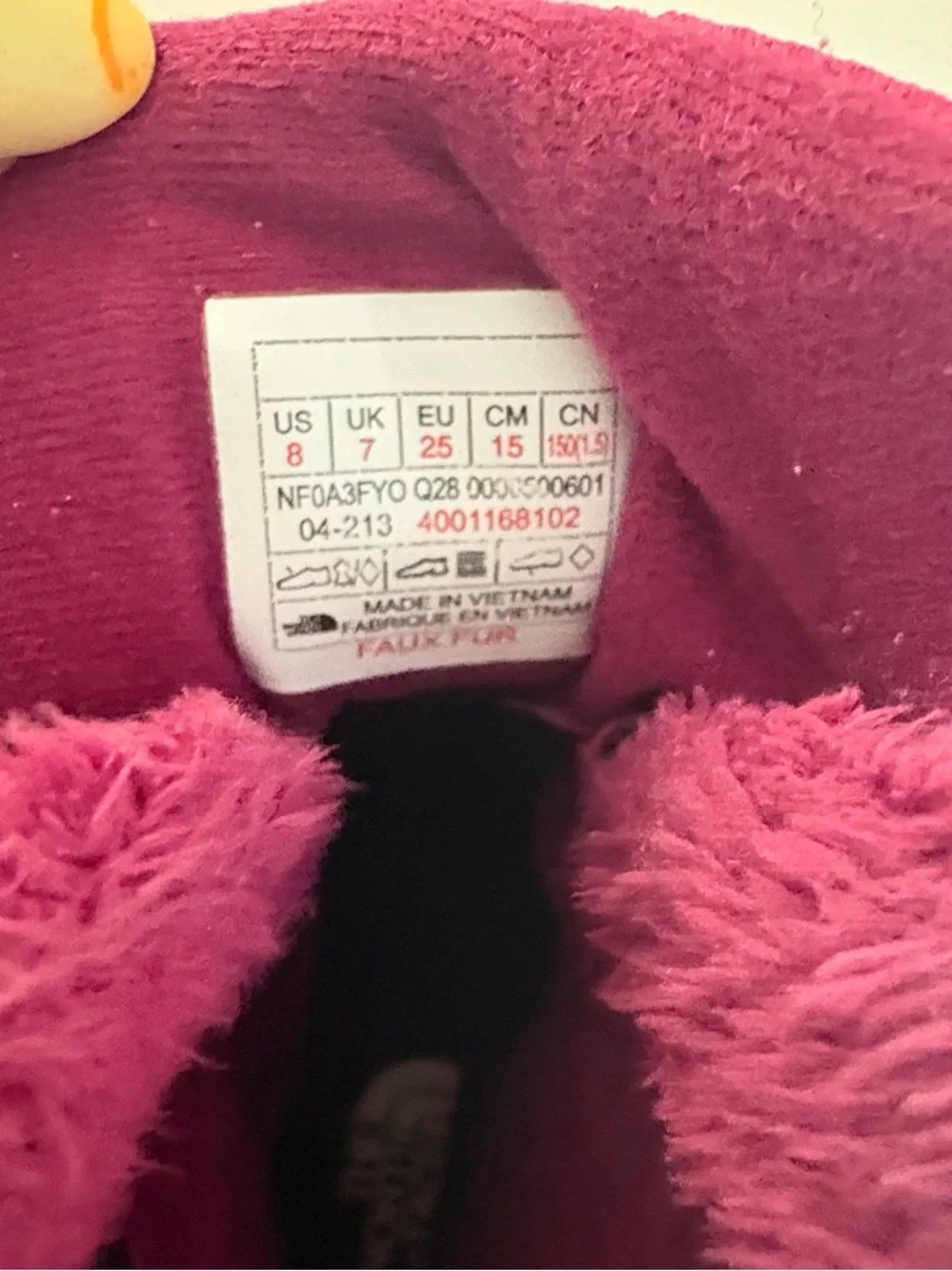 The North Face Kids Pink Waterproof Winter Boots